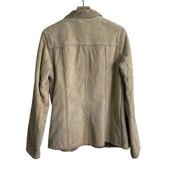 Vintage 1990s American Eagle Outfitters Sherpa-Lined Leather Jacket – Size Mediu - Picture 2 of 13